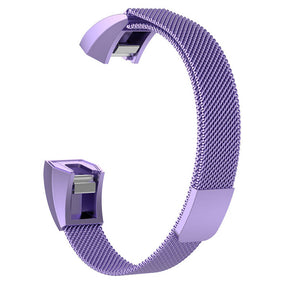 Magnetic Milanese Stainless Steel Strap  For Fitbit Alta/Alta HR Fashion Accessorie-Light Purple