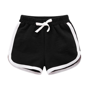 Kids 3 Pack 100% Cotton Sport Jogger Shorts Casual Elastic Pants-A