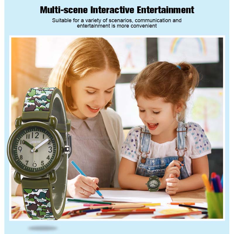 Kids Silicone Camouflage Watches 3D Cartoon Military Watches-ArmyGreen