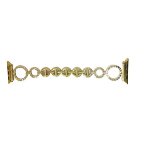 O Shape Watch Band Business Stainless Steel Wristbands for Apple IWatch Series SE/1/2/3/4/5/6 For Women-Gold