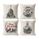 Set of 4 Christmas Pillow Covers 45 x 45 cm Cushion Pillowcase Decorations-Set10