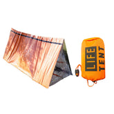 Life Tent Emergency Survival Shelter 2 Person Emergency Tent Includes Survival Whistle & Paracord-Orange