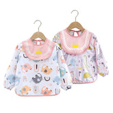 2 Pcs Long Sleeve Baby Bibs Waterproof Smock for 6-42 Months-1