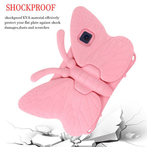 Butterfly Samsung Tablet Case for Galaxy Tab A8 10.5 Inch 2021 (SM-X200/SM-X205/SM-X207)-Pink