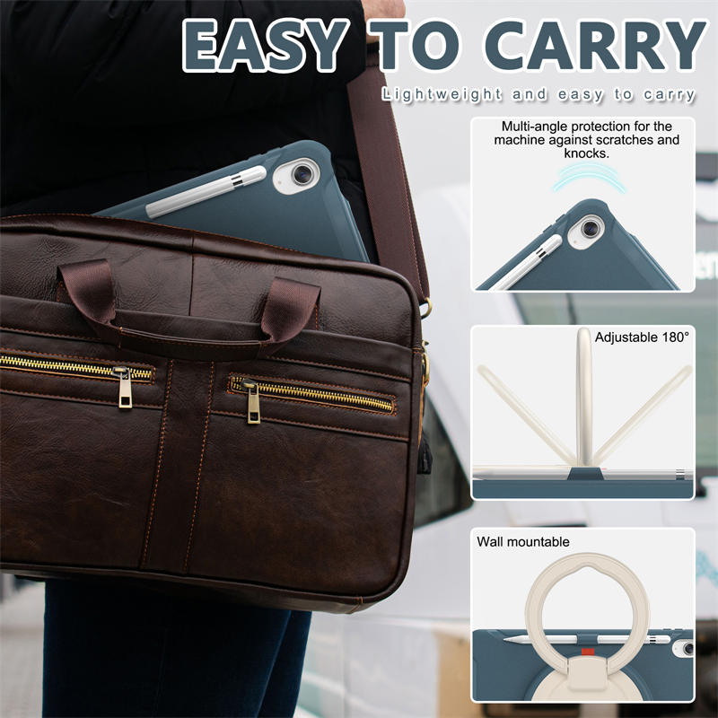 Tablet Case For iPad 10th Full Body Protection with 360¡ã Stand Portable-Blue2