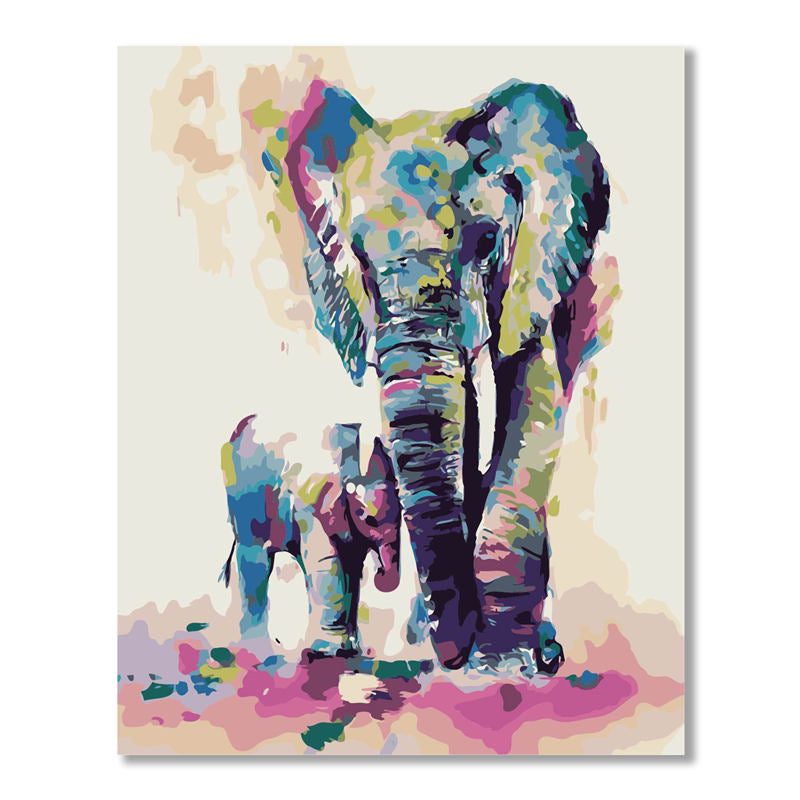 Paint by Numbers for Adults,DIY Canvas Oil Painting Kit Digital Painting for Kids Beginner Home Living Room Decorative 16 X 20 Inch-Elephant