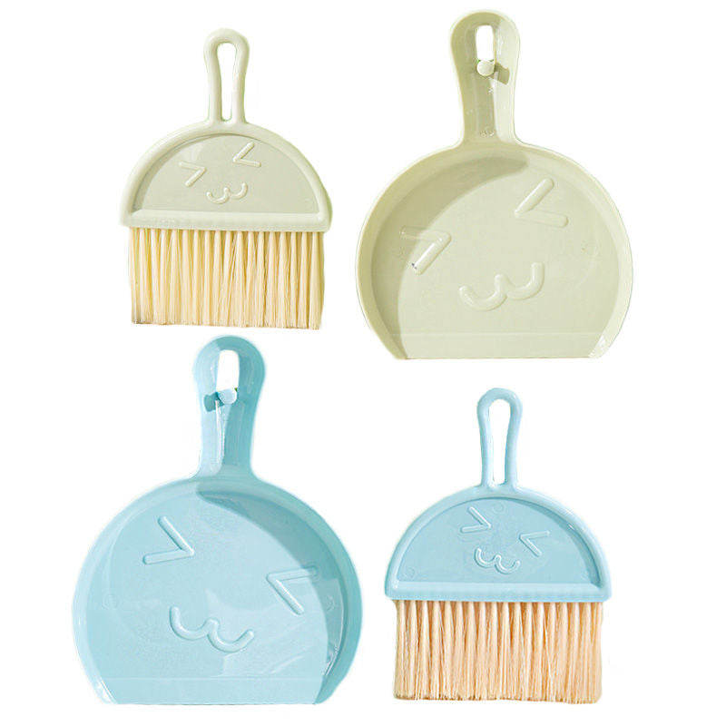 2 Sets Mini Dustpan and Brush for Small Animal Waste-A