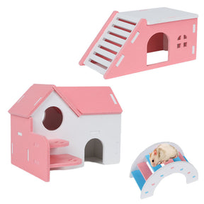 3-Pack Hamster Exercise Toys House Hideout for Small Animal-C