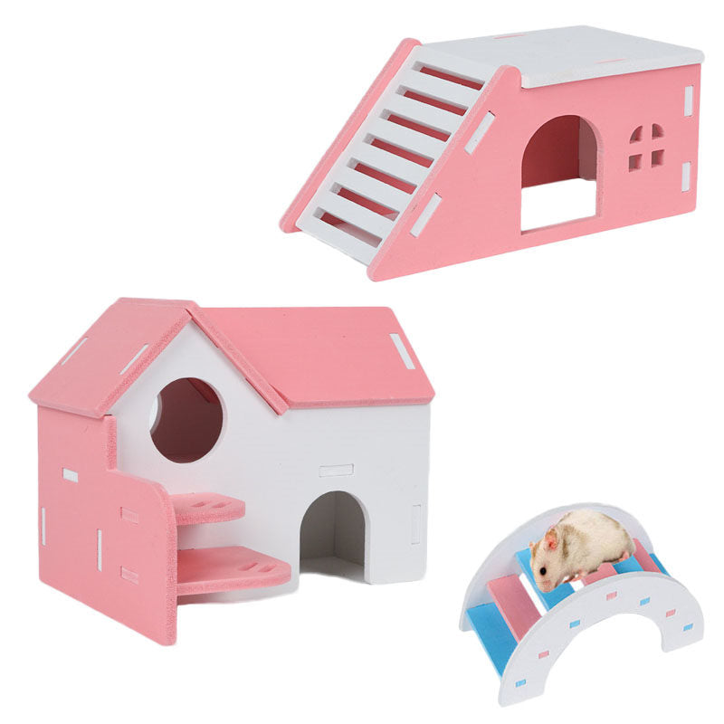 3-Pack Hamster Exercise Toys House Hideout for Small Animal-C