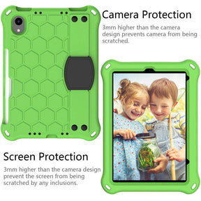 Hive iPad Case For iPad Mini 6 Durable Stand Cover With Shoulder Strap-GreenBlack