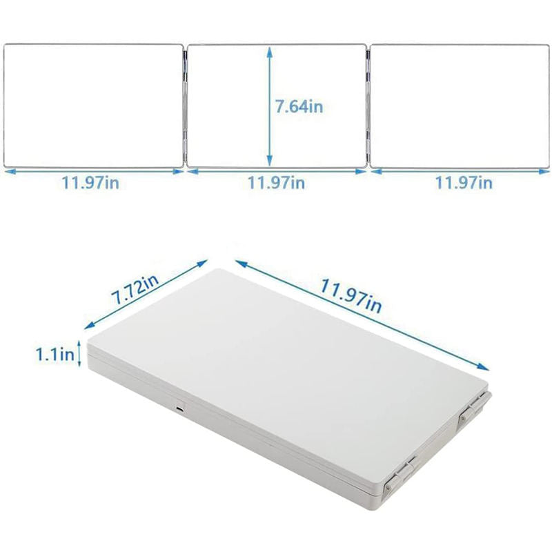 Home & Living3 Way LED Mirror with Height Adjustable Hook for Makeup Hair Styling