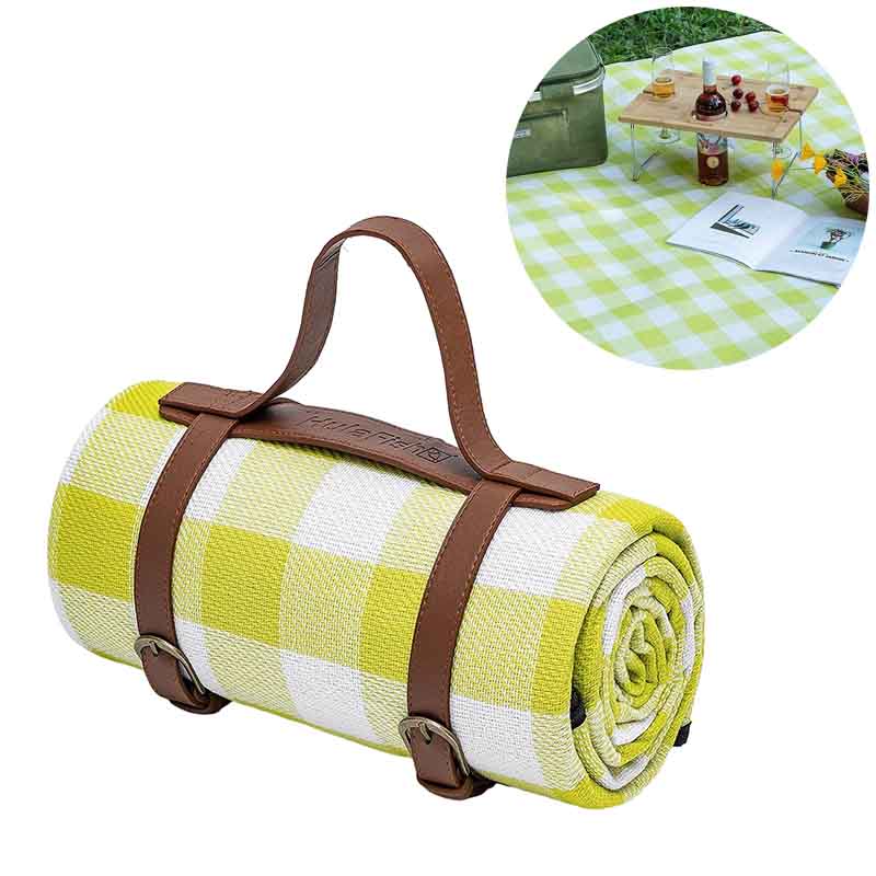 Picnic Blanket Waterproof Foldable Picnic Mat for Beach Camping-Green