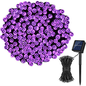 Solar Christmas Lights 72ft 200 LED 8 Modes Solar String Lights Waterproof-Purple