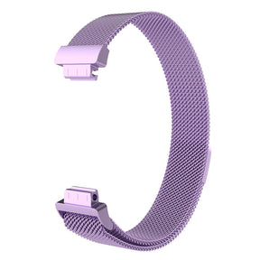 Stainless Steel Metal Replacement Strap Magnet Buckle For Fitbit Inspire HR-Light Purple