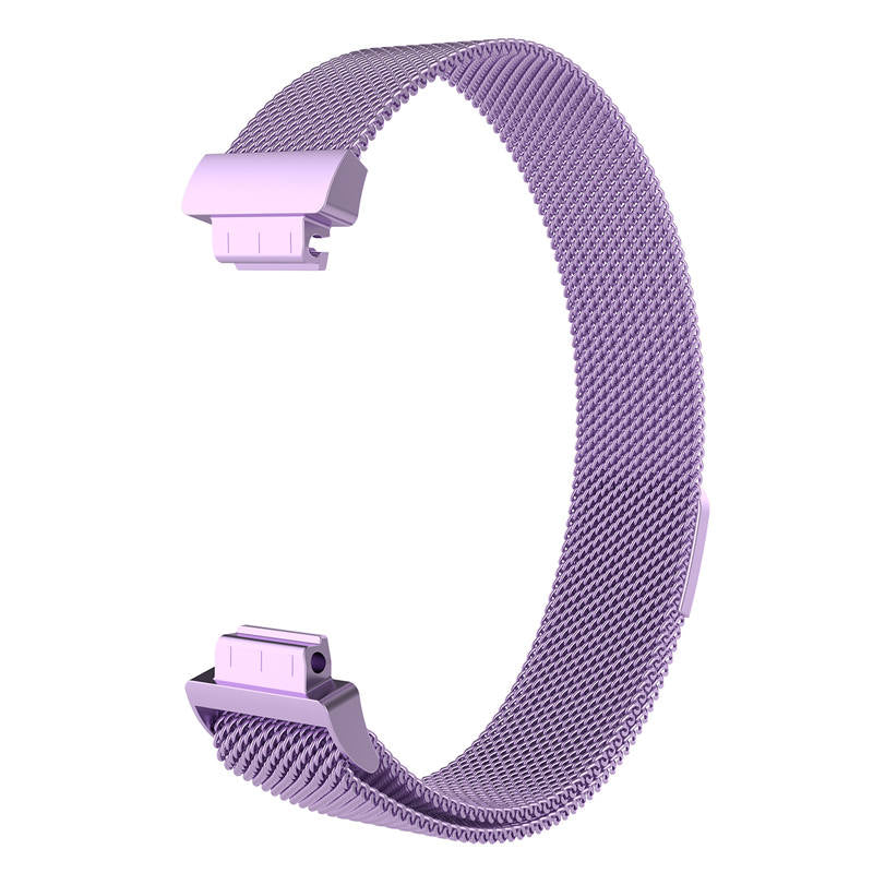 Stainless Steel Metal Replacement Strap Magnet Buckle For Fitbit Inspire HR-Light Purple