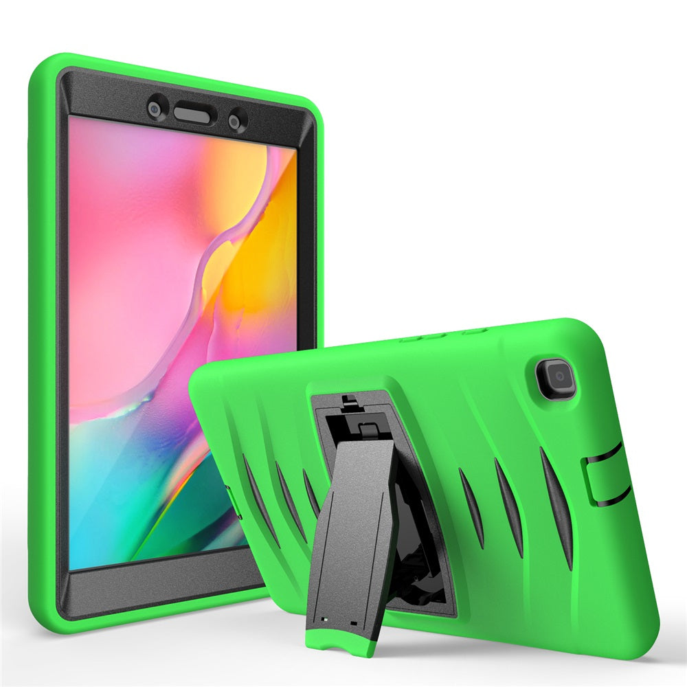 Shock Wave Kickstand Case Anti-Fall Protection For Samsung Tab A 8inch T290/T295(2019)-Green
