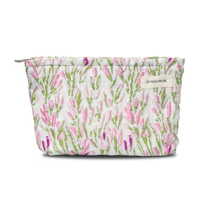 Floral Makeup Bag Travel Cosmetic Organizer for Women and Girls-Willow