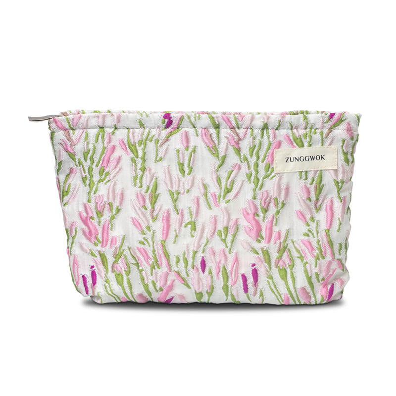 Floral Makeup Bag Travel Cosmetic Organizer for Women and Girls-Willow
