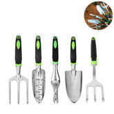 5 Pack Garden Tool Set Garden Hand Shovels Aluminum Alloy Garden Trowels with Ergonomic Rubberized Non-Slip Grip