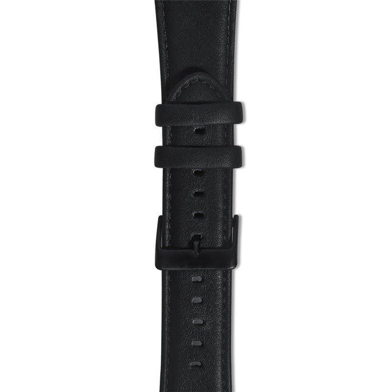 Oil Wax Leather Watch Strap For Apple iWatch-Black