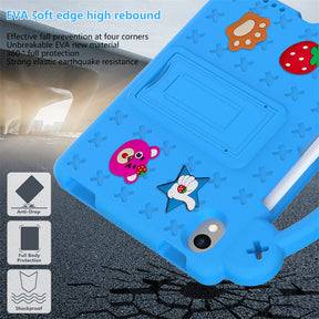 Strawberry iPad Mini 6 Case 8.3 Inch Shockproof Cover with Handle Band Shoulder Strap-SkyBlue