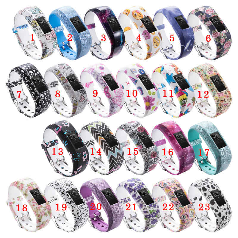 Compatible With Garmin Vivofit JR /Vivofit 3 Soft Silicone Colorful ReplacementWristbands-Color15