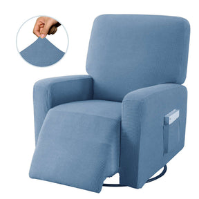 Recliner Stretch Sofa Slipcover Sofa Cover 4-Pieces Furniture Protector Couch Soft-Light Blue