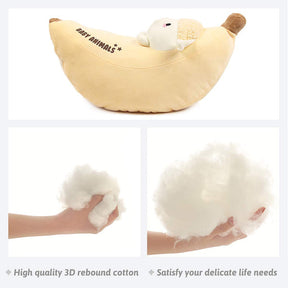 Sheep Plush Stuffed Animal Pillow-Cute Banana Squishy Hugging Plushie-Gifts for Kids