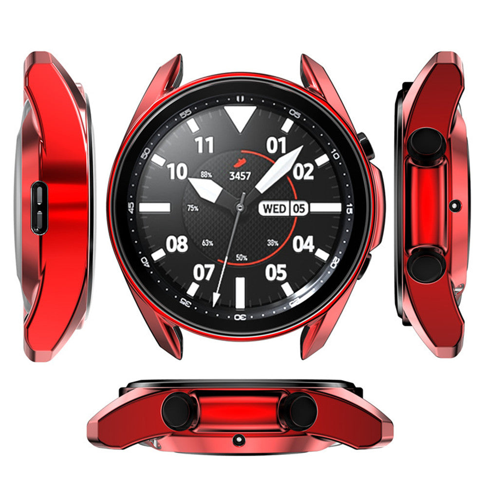 TPU Plated Slim Frame Cover For Galaxy Watch 3 41MM/45MM-Red