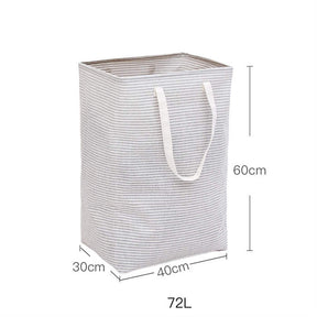 72L Freestanding Laundry Hamper Collapsible Large Clothes Basket with Easy Carry Extended Handles for Clothes Toys