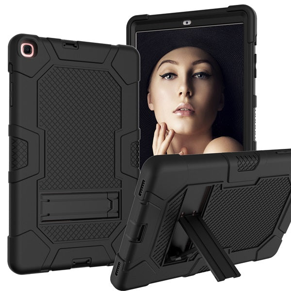 B3 Robot Tablet Case Silicone Shockproof Protective Stand Cover For Samsung Galaxy Tab A 10.1 T515/T510£¨2019)-Black&Black