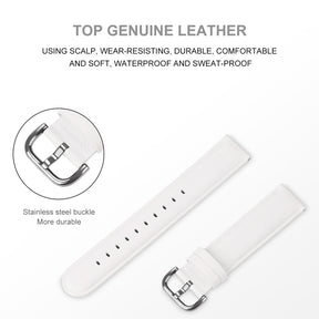 Fashion Leather Watch Band For Samsung Galaxy Watch 42/46mm Gear S3 Frontier/Classic(White)