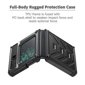 Armorer Full-Body Rugged Protection Case for Moto RAZR 5G Flip Phone 2022-Black