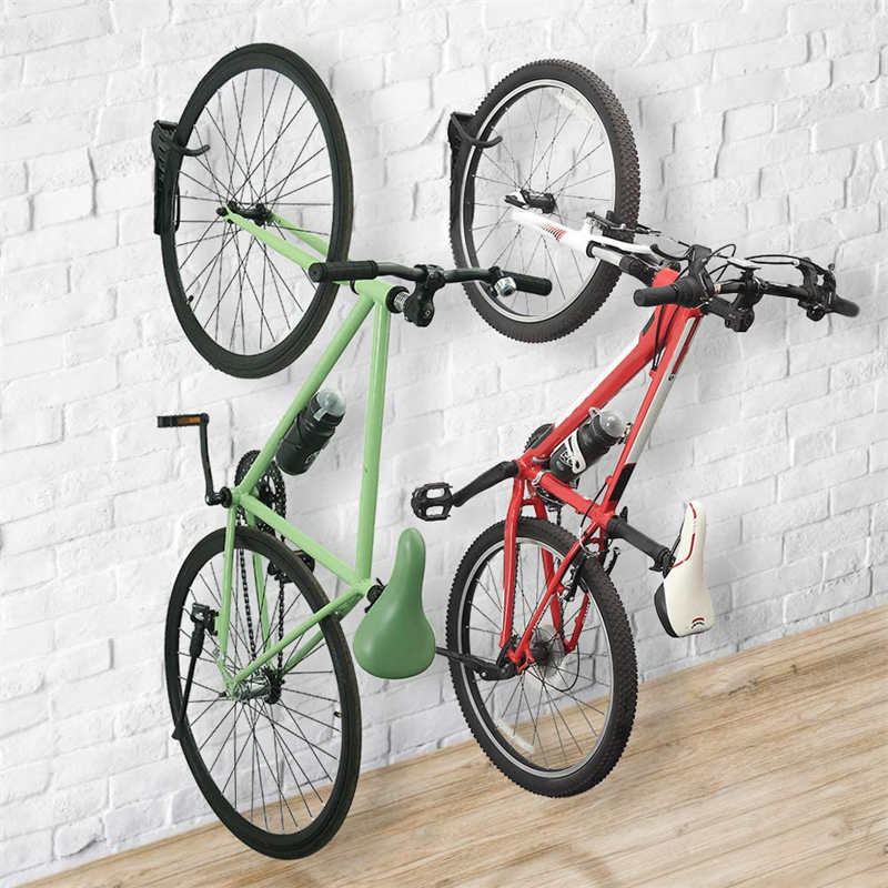 2 Pack Bike Rack Garage Wall Mount Bicycles Storage Vertical Bike Hook for Indoor