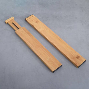 Home & Living4 Packs Adjustable Bamboo Drawer Dividers for Kitchen Dresser Office