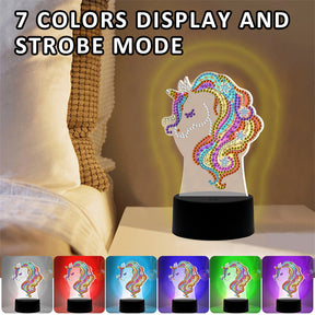 Diamond Painting Lamp,LED Number Painting Kits for Adults Home Decor Art Sets with Tools and USB Cable -Unicorn