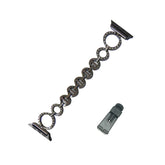 O Shape Watch Band Business Stainless Steel Wristbands for Apple IWatch Series SE/1/2/3/4/5/6 For Women-Black