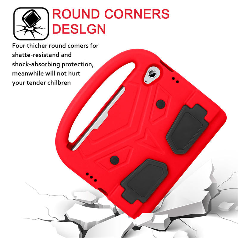 Sparrow iPad Case Kids Safe Shockproof Handle Stand Cover For Mini6-Red