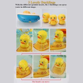 Electric Bathtub Fountain Toy with 3 Different Spraying Duck and 1 Duck Shower Head