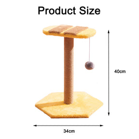 Honeycomb Cat Scratching Post Cat Tree with Sisal Covered