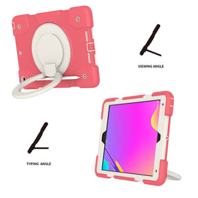 iPad Case For iPad 10.2 with 360¡ãSwivel Stand-Begonia Red