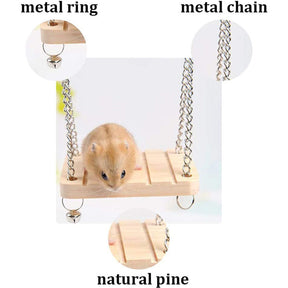 Hamster Toys Seesaw Swing Set Fun Exercise House Cage Nest Accessories