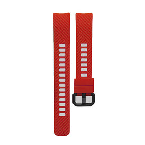 HWRY Silicone Watch Band Quick Release Strap Replacement Wristband For Huawei Band 4/5 And Honor Band 4/5 For Women-Red