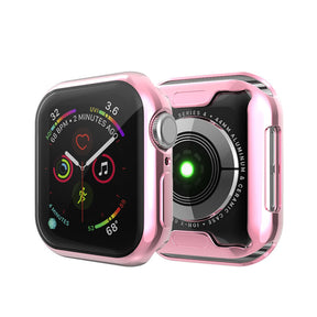 TPU All Around Screen Protective Cover for iWatch SE/6/5/4/3/2/1-Pink