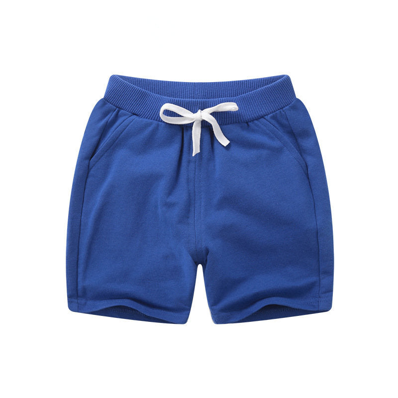 Kids 3 Pack 100% Cotton Sport Jogger Shorts Casual Elastic Pants-D