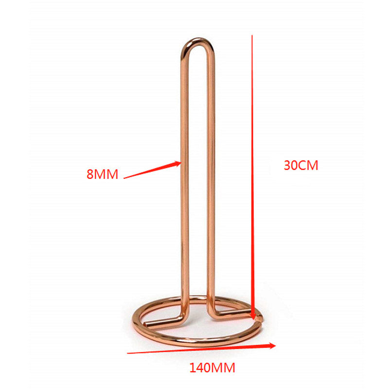 Simple Tear Standing Paper Towel Holder for Kitchen Countertop -RoseGold