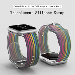 Jelly Silicone Sports iWatch Band for Apple Watch Series 8/7/6/5/4/3/2/1/SE-10