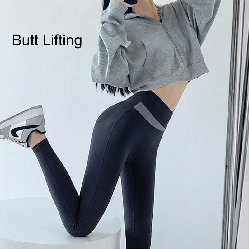 Womens Legging Cross High Waist Butt Lifting Yoga Pants for Spring-BlueGrey