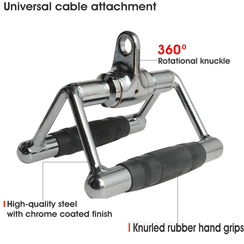 Double D Row Handle Cable Attachment Anti Slip Handle For Fitness Boating-635