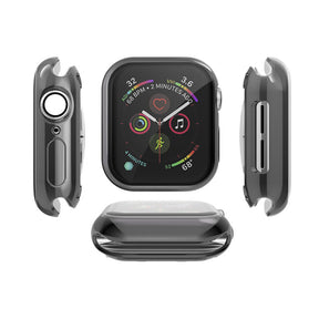 TPU All Around Screen Protective Cover for iWatch SE/6/5/4/3/2/1-Black